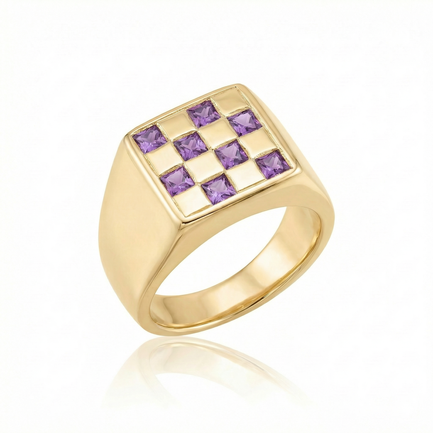 Amethyst Large - Gold