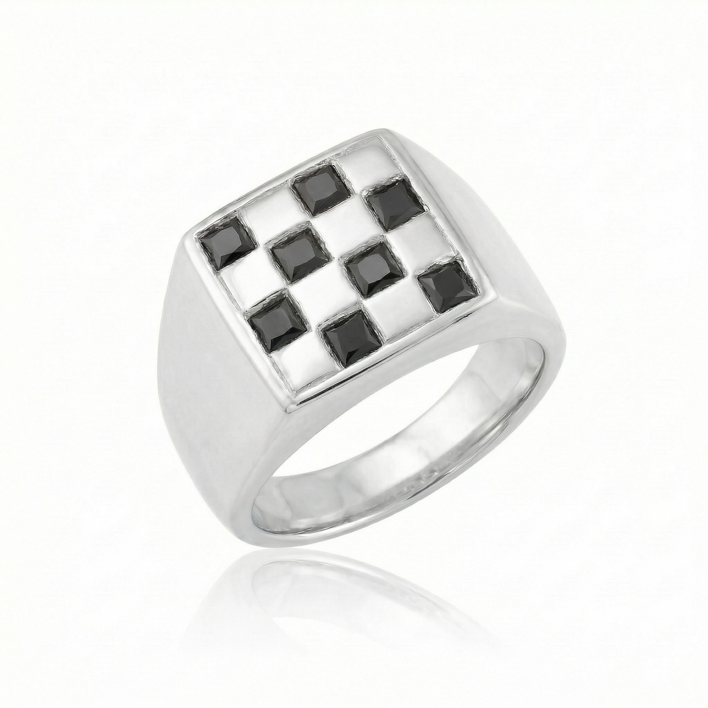 Black Spinel Large - Silver
