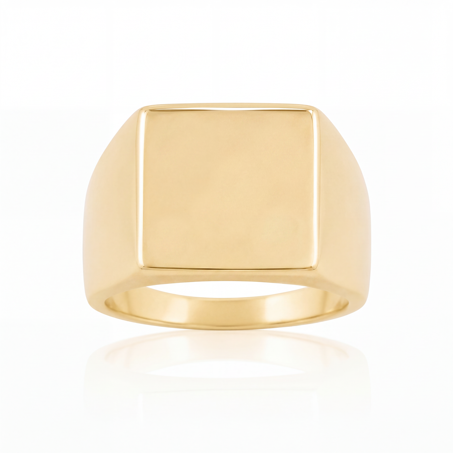 Custom Raw Gemstone Cushion Ring Mini - Gold