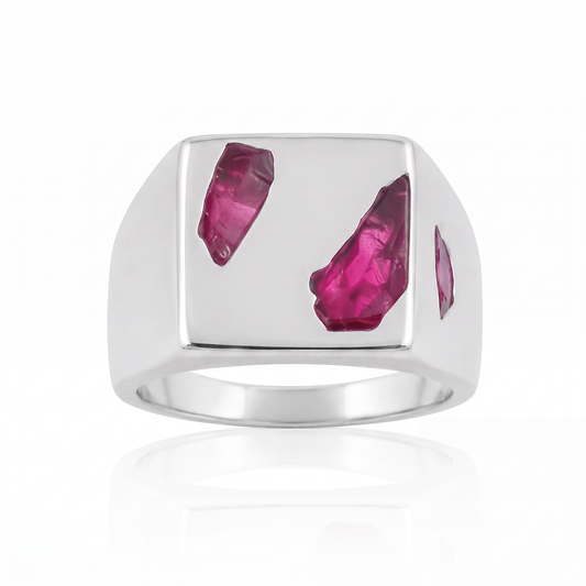 Box Ring Large - Silver