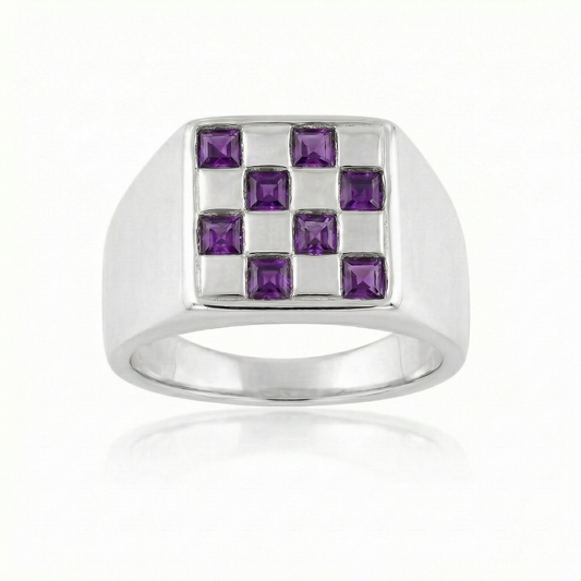 Amethyst Large - Silver