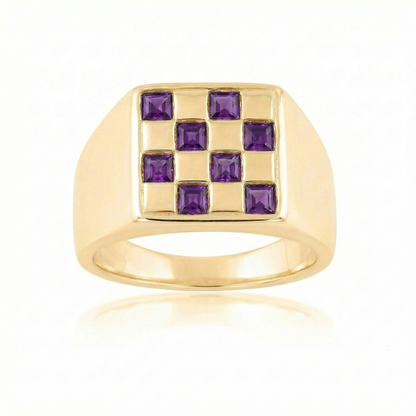 Amethyst Large - Gold