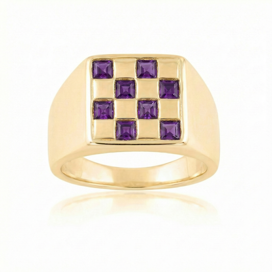 Amethyst Large - Gold