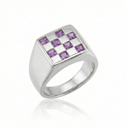 Amethyst Large - Silver