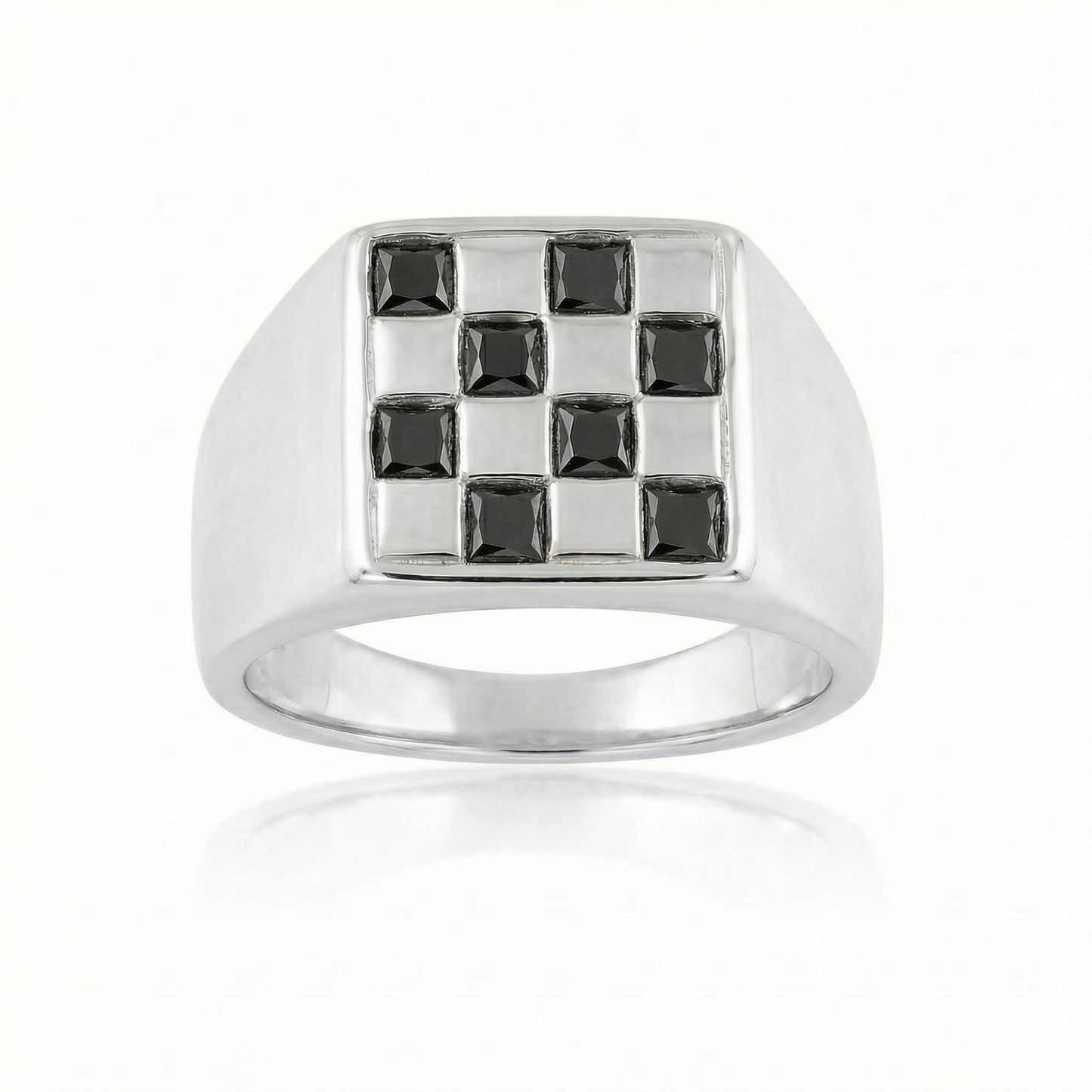 Black Spinel Large - Silver