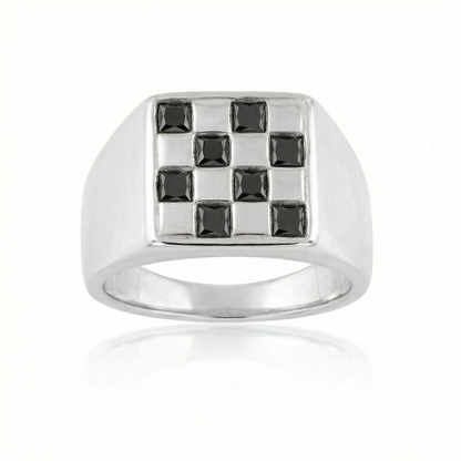 Black Spinel Large - Silver
