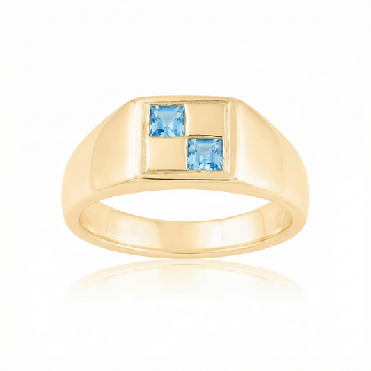 Blue Topaz Mini - Gold