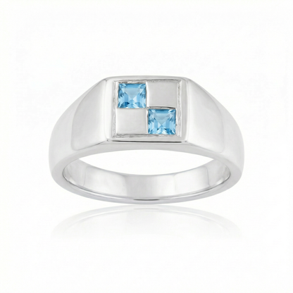 Blue Topaz Mini - Silver