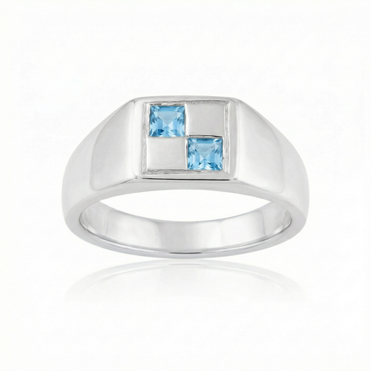 Blue Topaz Mini - Silver