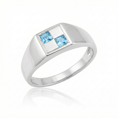 Blue Topaz Mini - Silver
