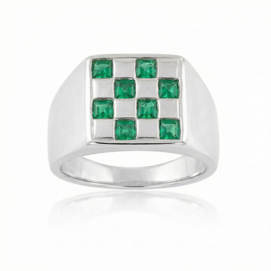 Emerald Large - Silver