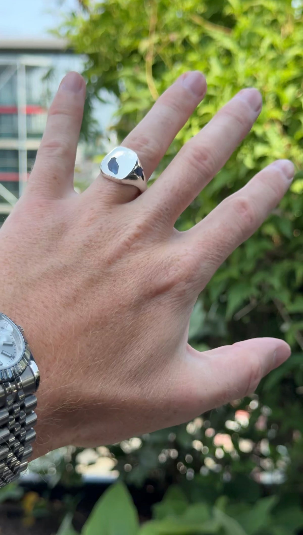 Cushion Ring Large - Silver