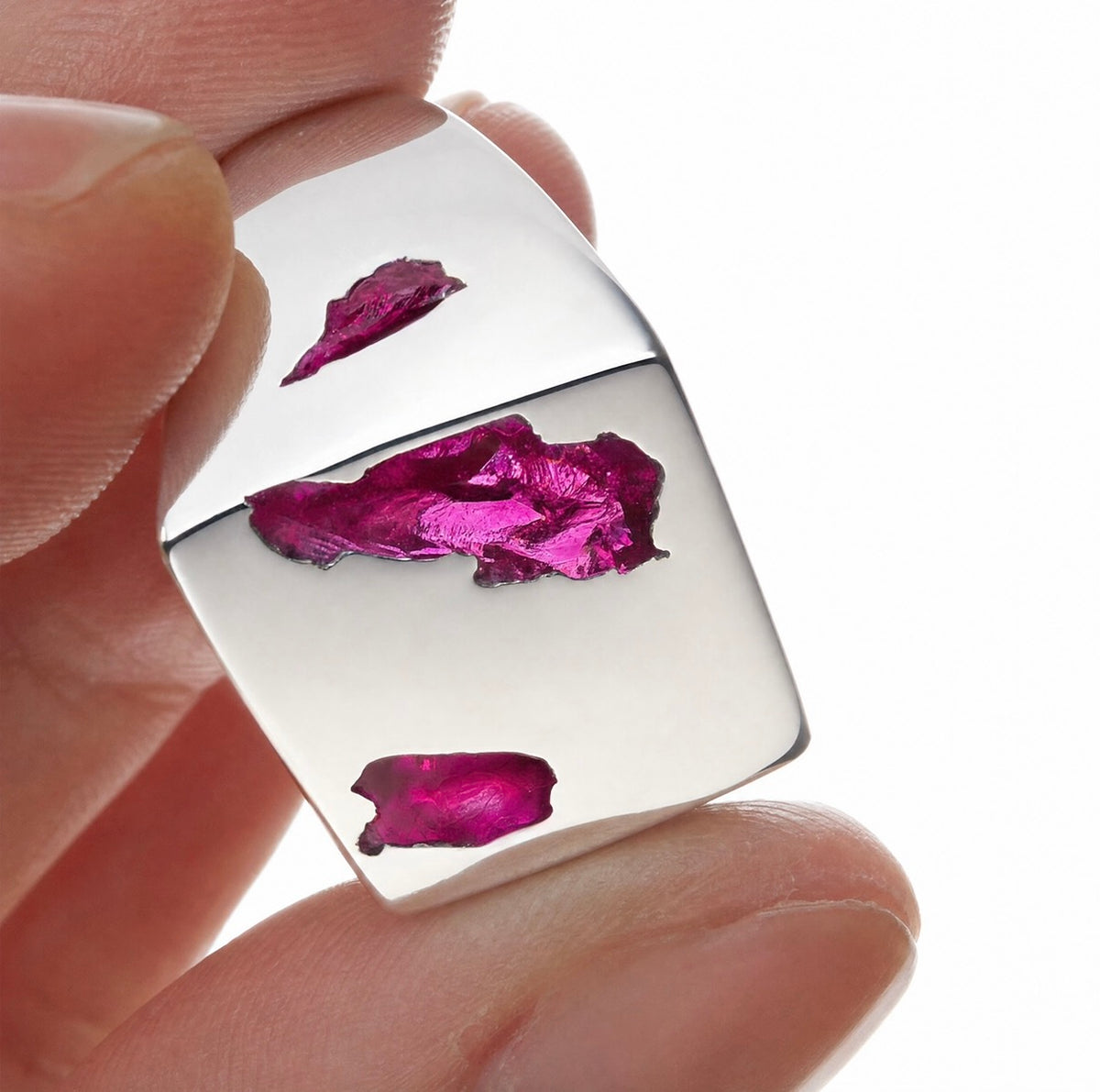 Box Ring Large - Silver