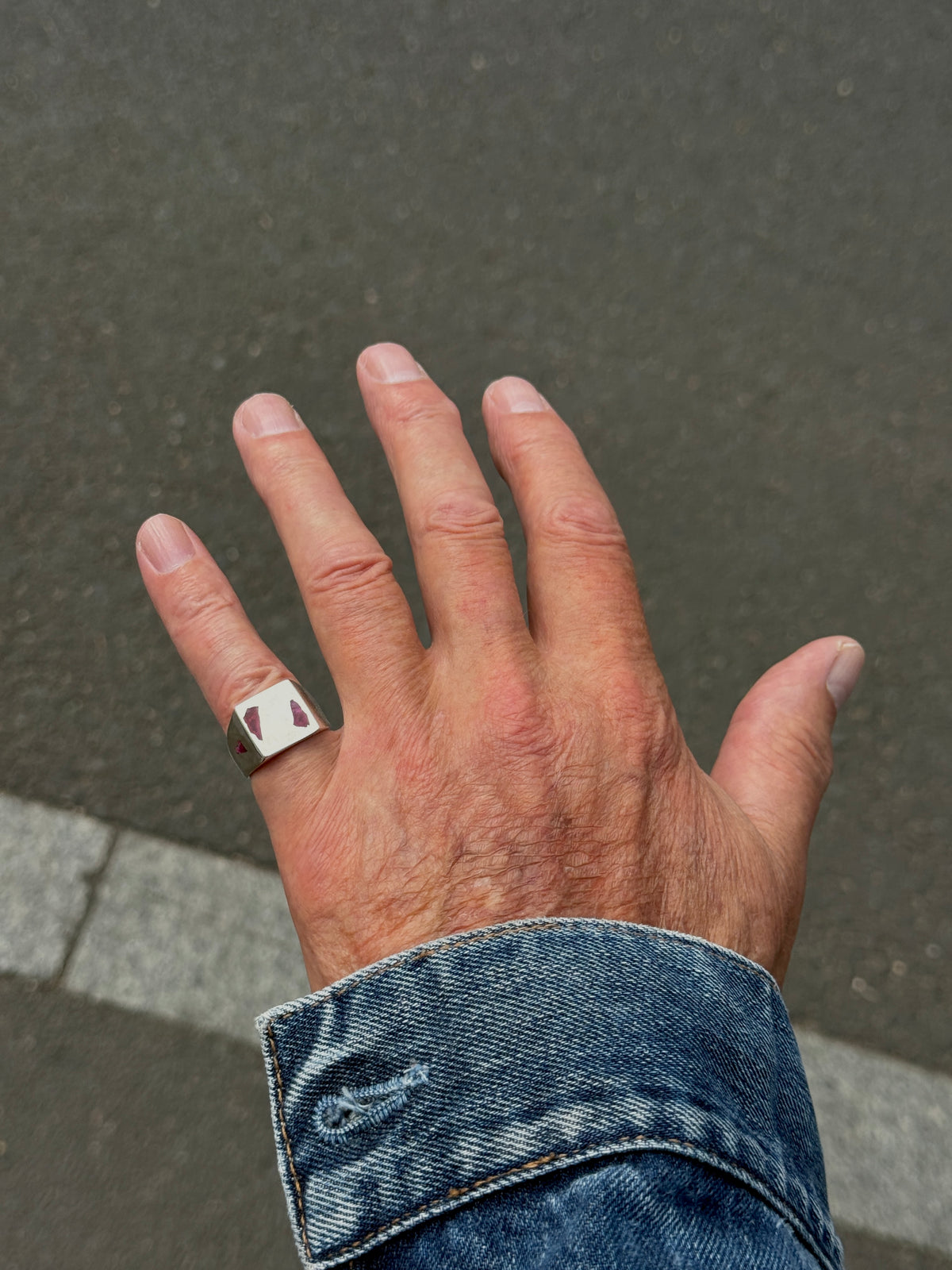 Box Ring Large - Silver