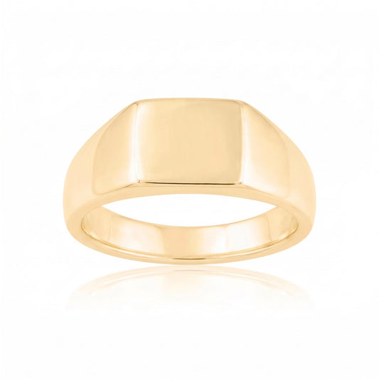 Custom Raw Gemstone Cushion Ring Mini - Gold