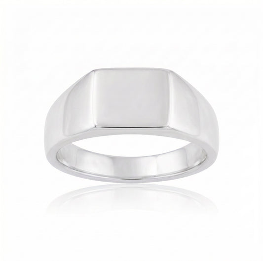 Custom Raw Gemstone Box Ring Mini - Silver