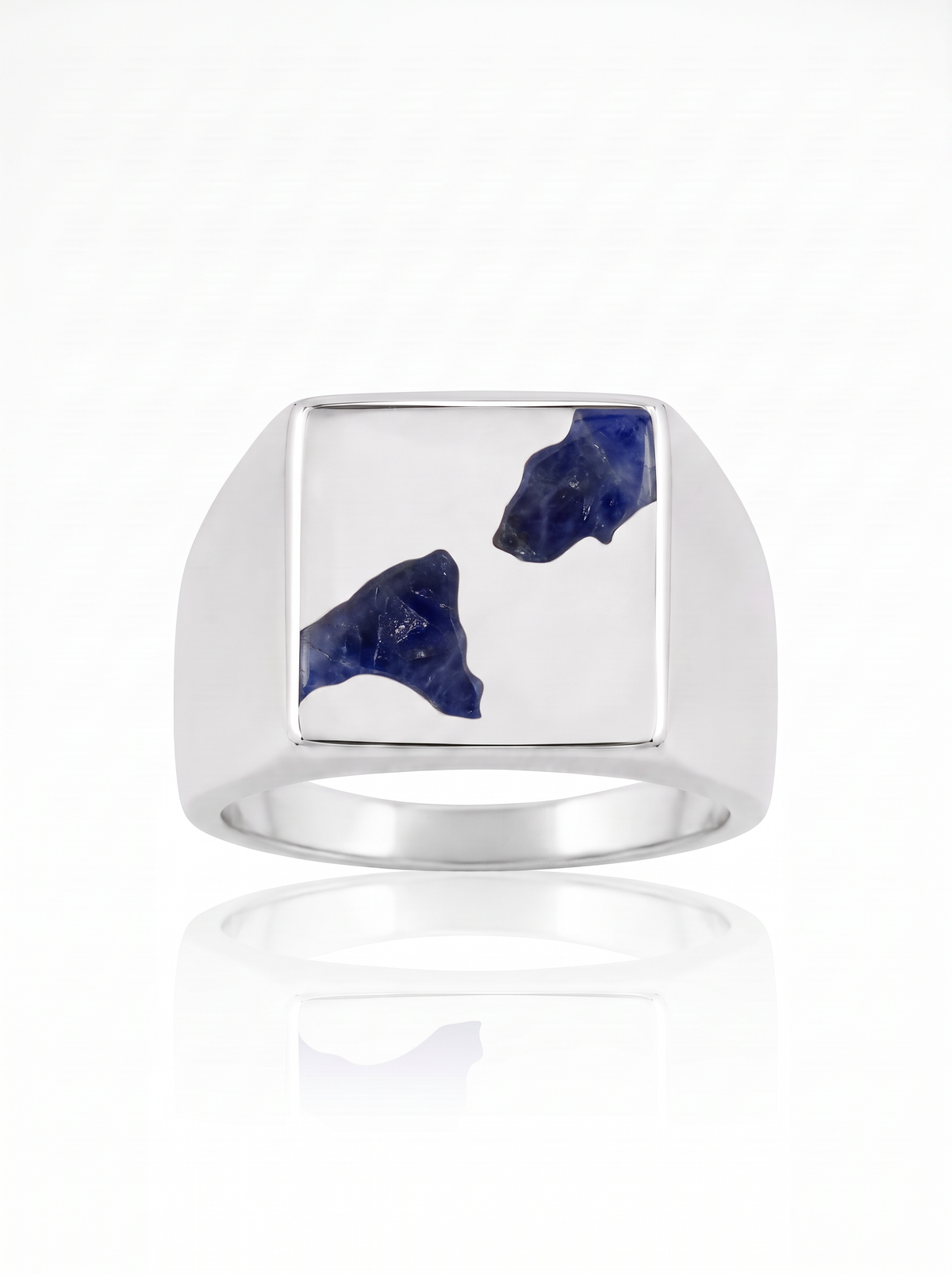 Box Ring Large - Silver