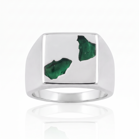 Box Ring Large - Silver