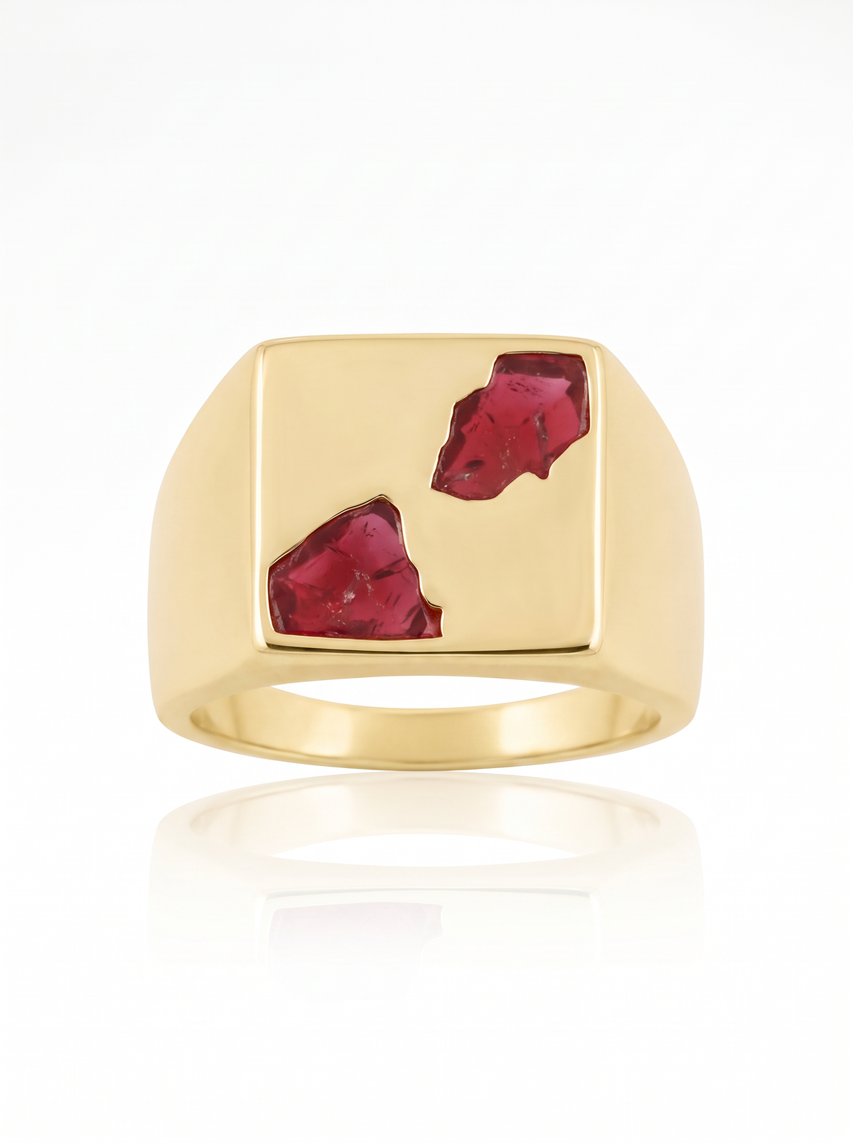 Box Ring Large - 9ct Gold