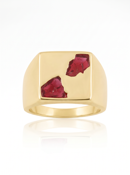 Box Ring Large - 9ct Gold