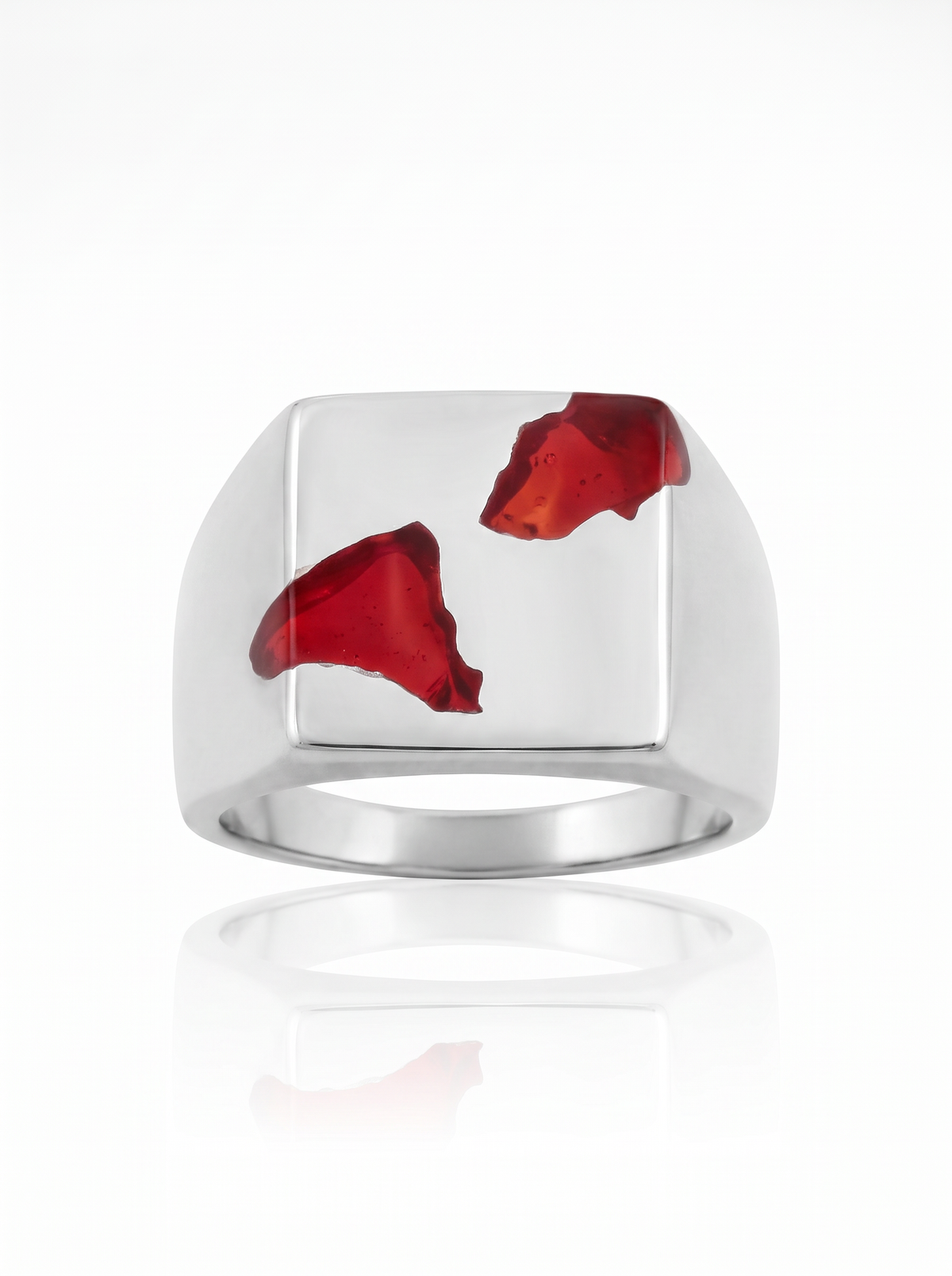 Box Ring Large - Silver