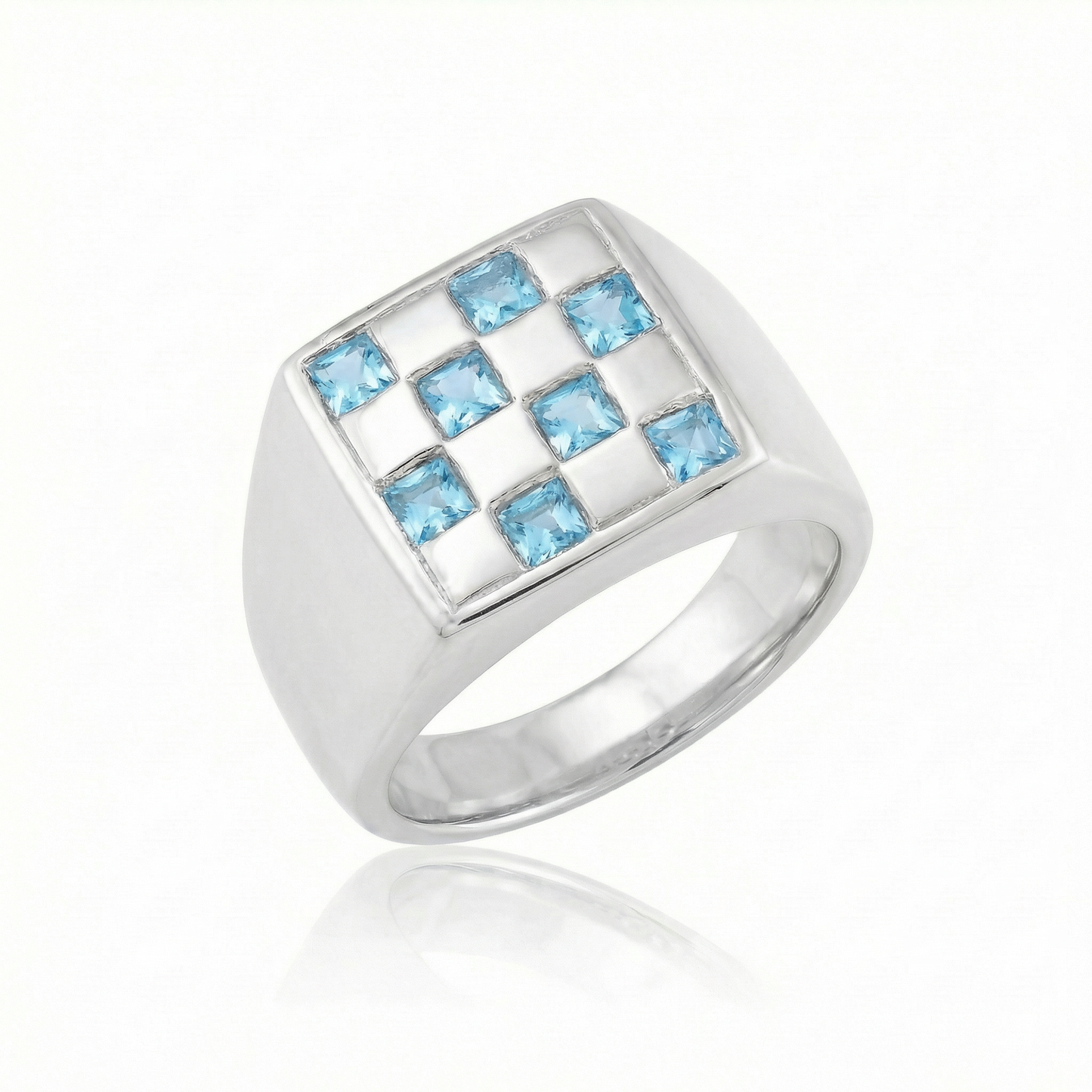 Blue Topaz Large - Silver