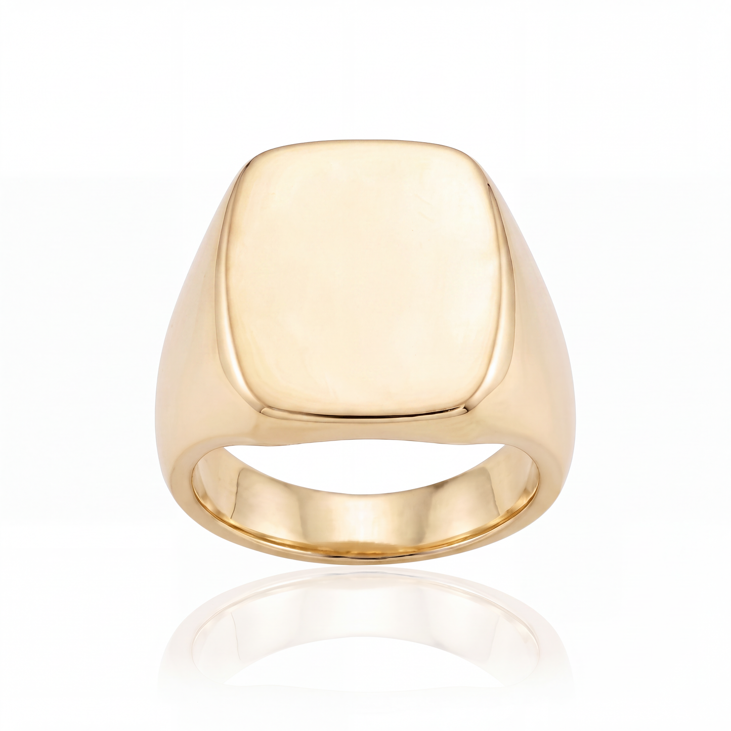Custom Raw Gemstone Cushion Ring Large - Gold