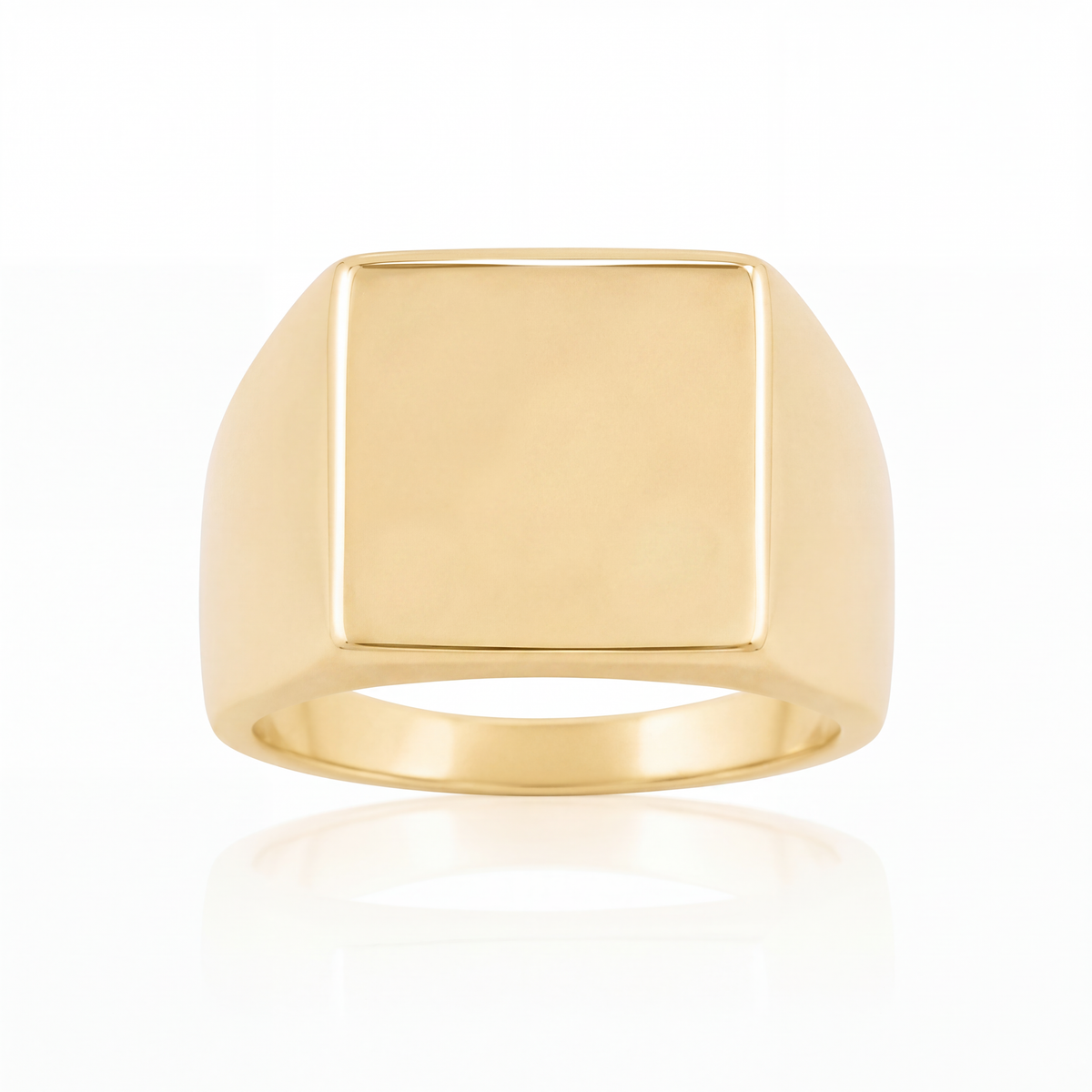 Custom Raw Gemstone Cushion Ring Mini - Gold