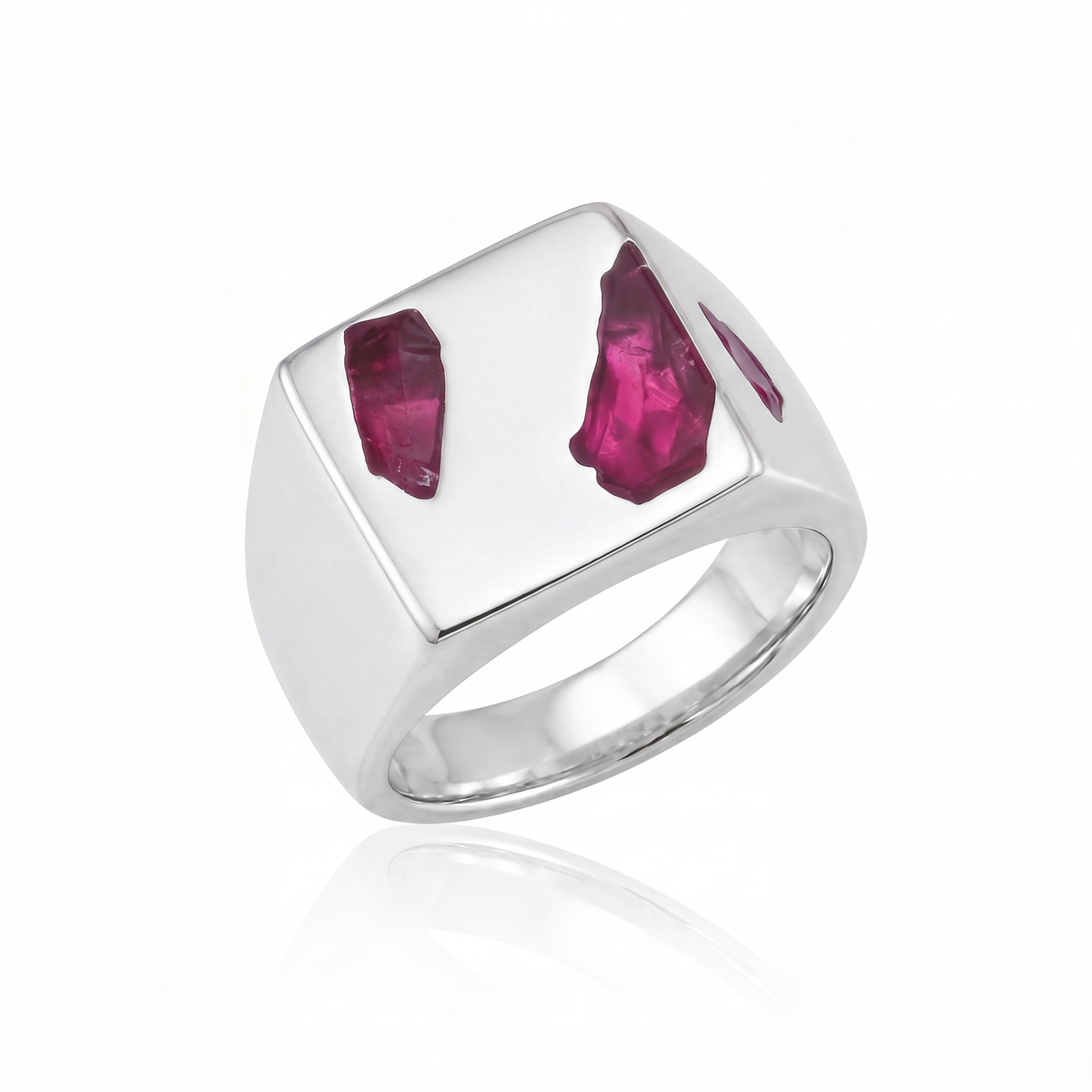 Box Ring Large - Silver