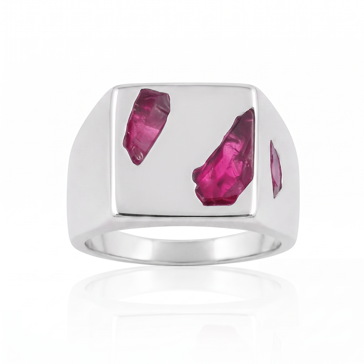 Box Ring Large - Silver