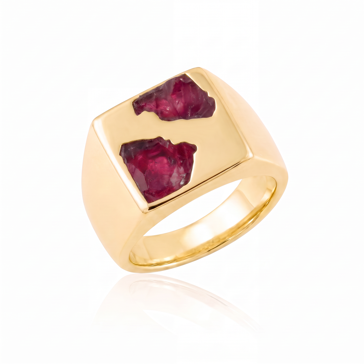 Box Ring Large - 9ct Gold