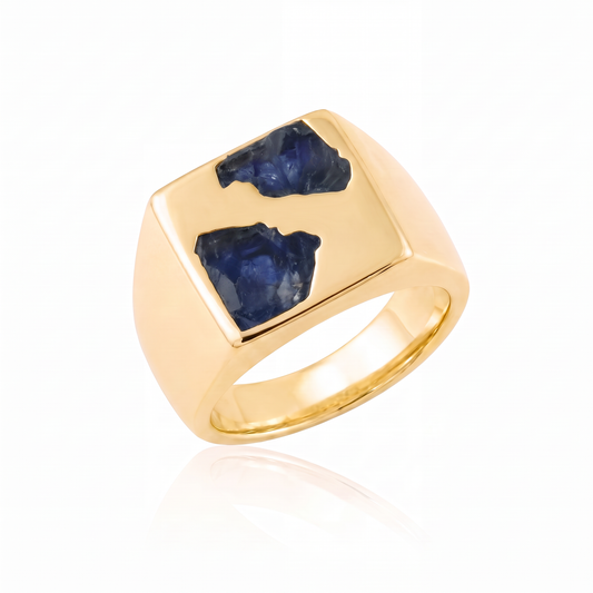 Box Ring Large - 9ct Gold