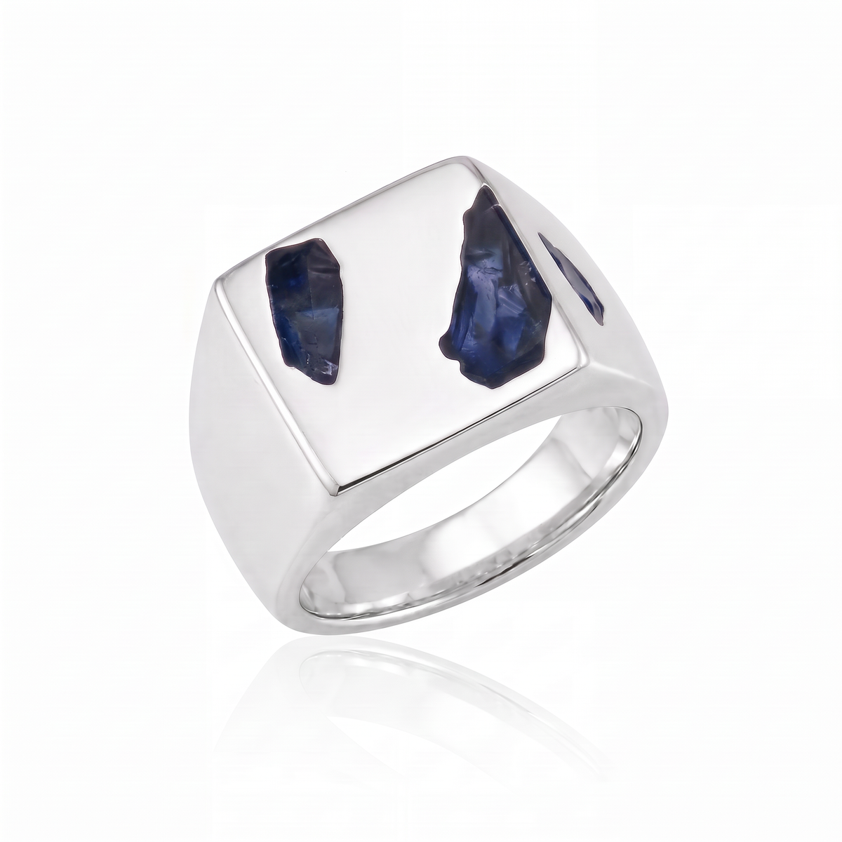 Box Ring Large - Silver