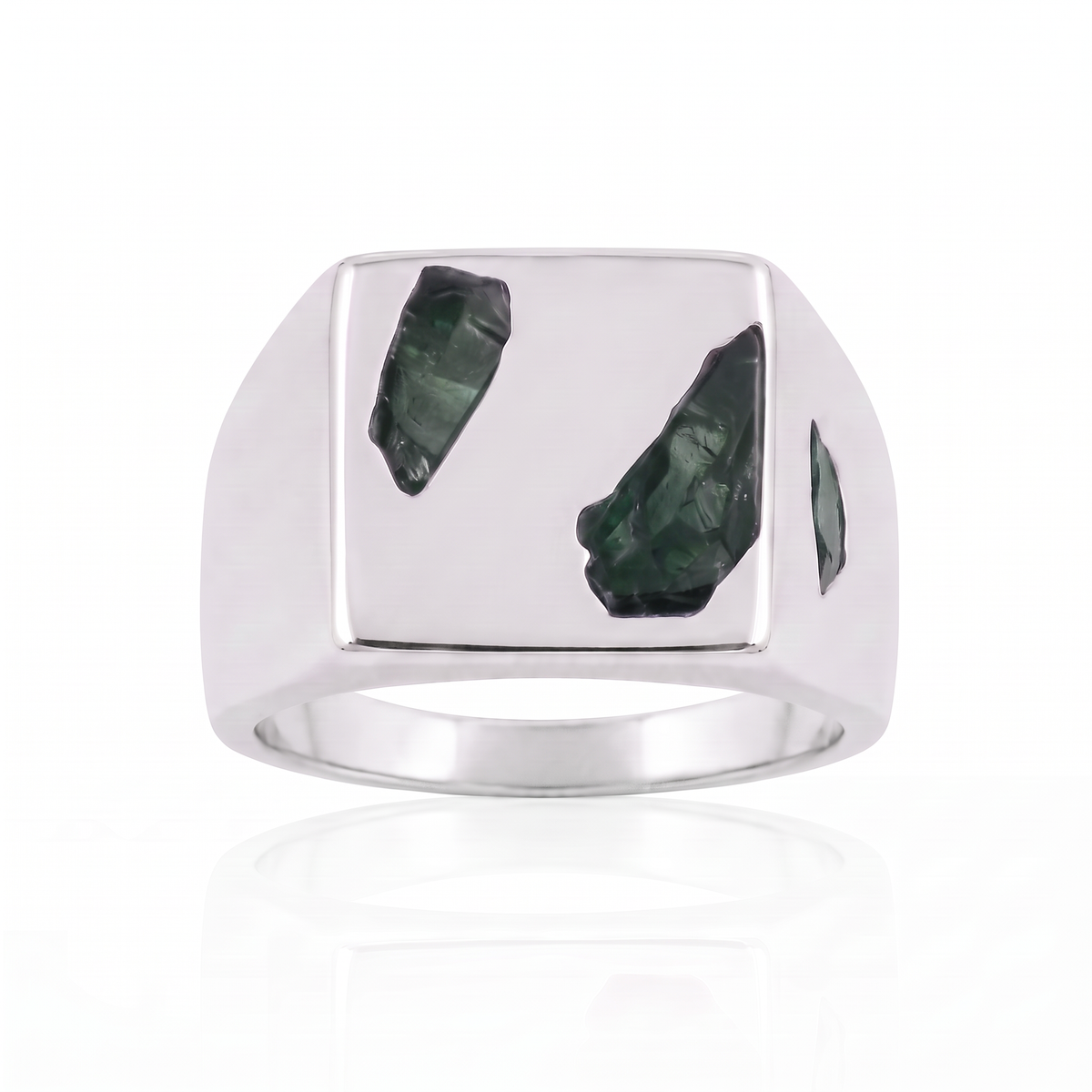 Box Ring Large - Silver