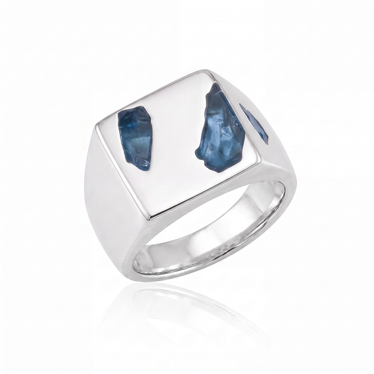 Box Ring Large - Silver