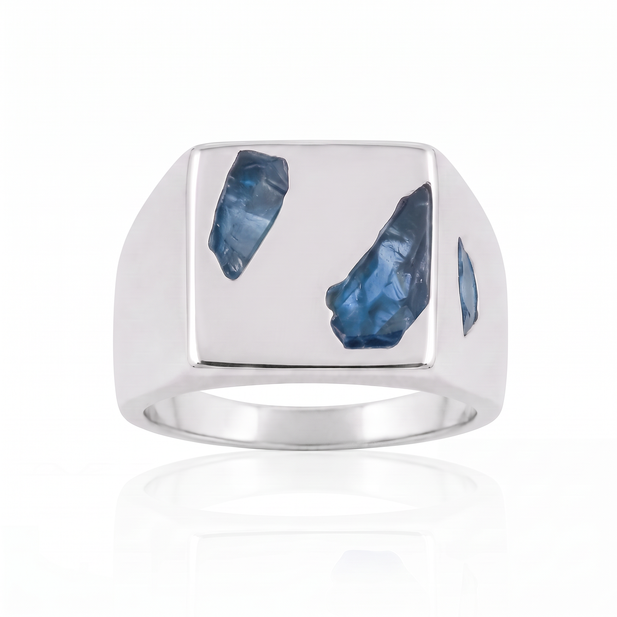 Box Ring Large - Silver