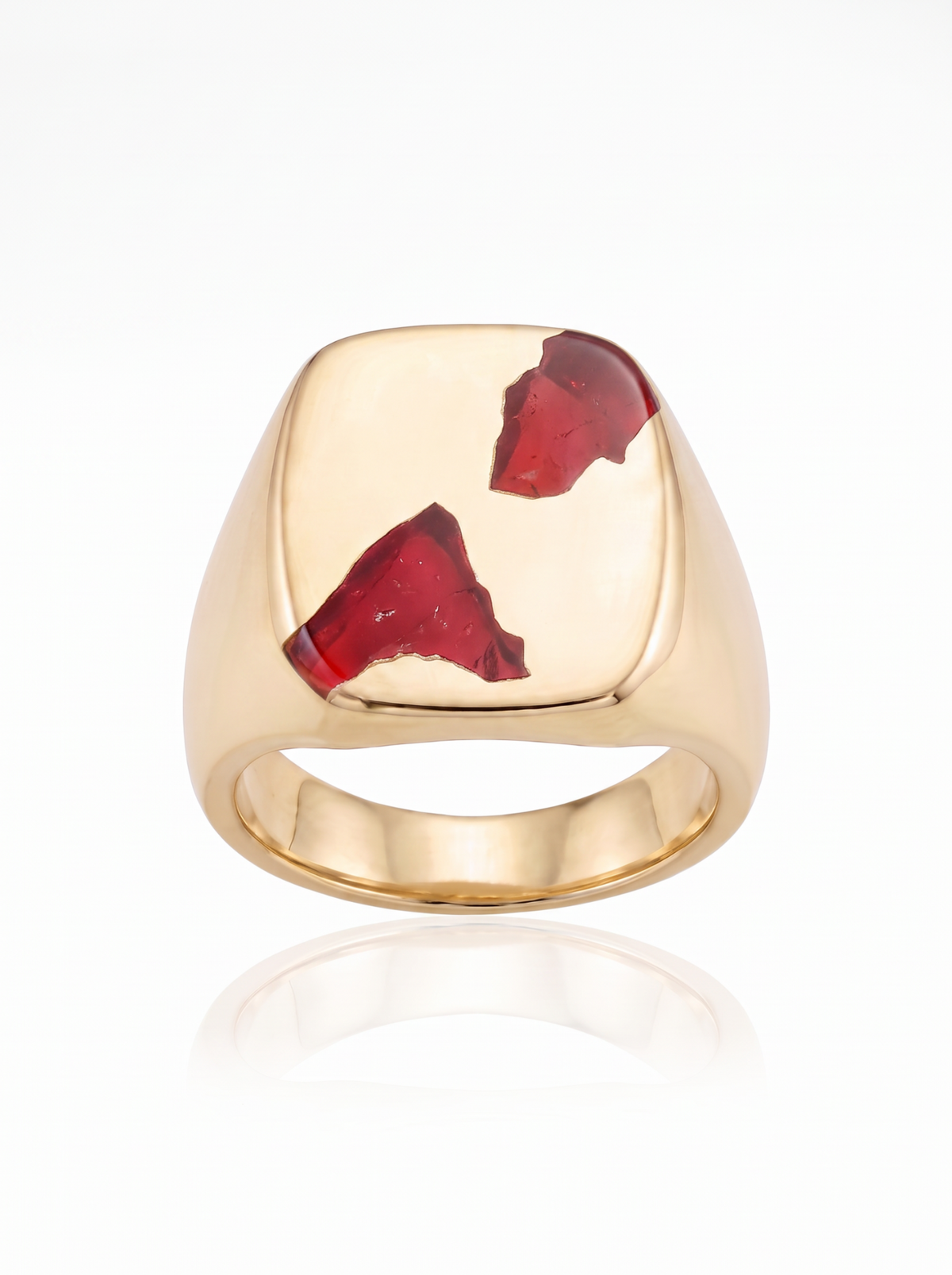 Cushion Ring Large - 9ct Gold
