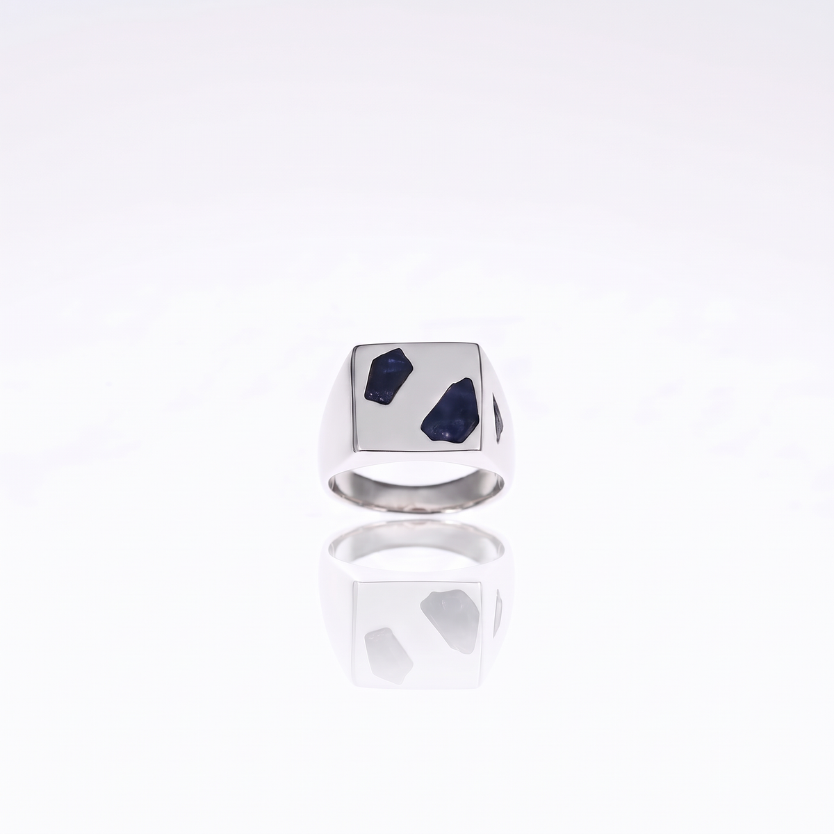 Box Ring Large - Silver