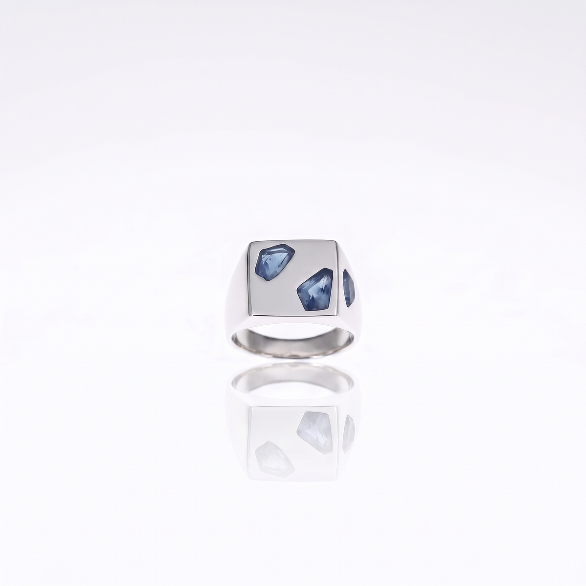 Box Ring Large - Silver