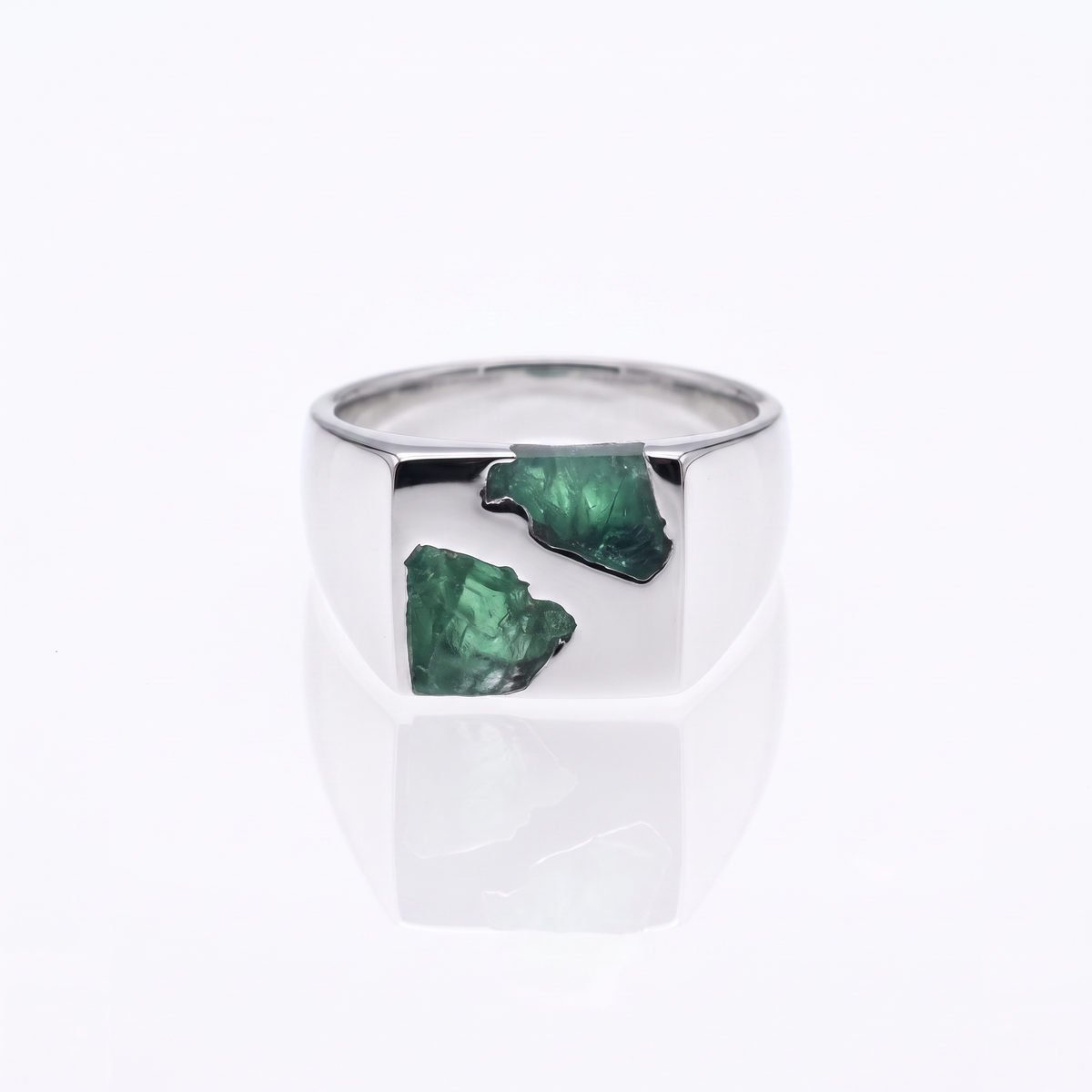 Box Ring Large - Silver